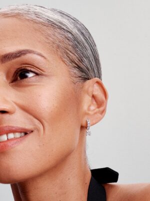 Pendientes de Aro Colgante en Pavé