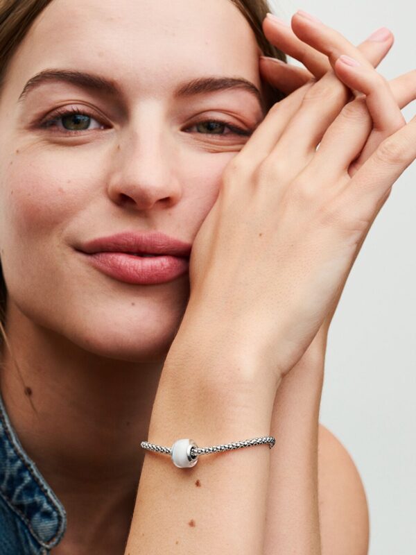 Mini Charm de Cristal de Murano Blanco