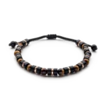 Colección Wolf Small Bracelets, Onix Y Ojo De Tigre, Cuencas Pequeñas