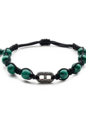 Colección Wolf Big Bracelets, Malaquita, Cuencas Grandes