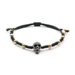 Colección Wolf Small Bracelets, Diamante Negro 0.70 Ct, Calaveras