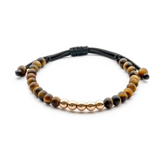 Colección Wolf Small Bracelets, Ojo De Tigre, Cuencas Pequeñas