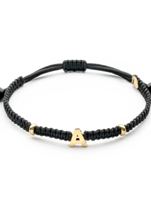 Colección Classics Letters, Diamante 0.01 ct, onix, letras