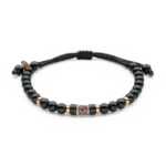 Colección Wolf Small Bracelets, Diamante 0.11 Ct, Rubi Y Onix, Cuencas Pequeñas