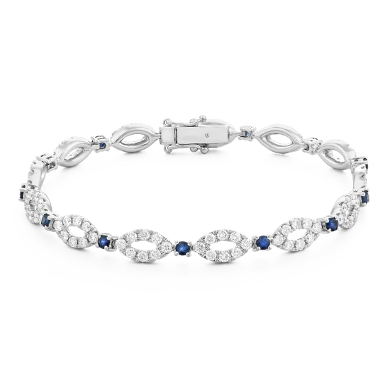 Colección Chain Link, Diamante 2.62 Ct, Zafiro, High Line