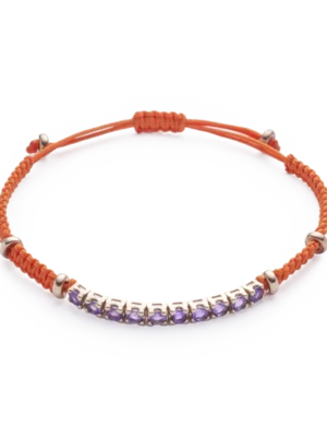 Colección Wolf Macramé Bracelets, Amatista, Macramé