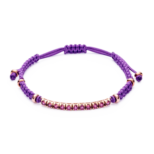 Colección Wolf Macramé Bracelets, Rodolita, Macramé