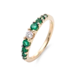 Colección Classic, Diamante 0.16 Ct, Esmeralda, Alianza