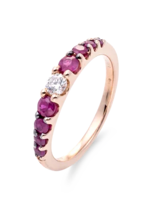 Colección Classic, Diamante 0.16 Ct, Rubi, Alianza