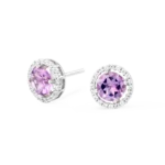 Colección Classic, Diamante 0.25 Ct, Amatista, Botón