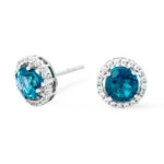 Colección Classic, Diamante 0.25 Ct, London Blue, Botón