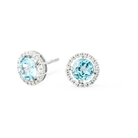 Colección Classic, Diamante 0.25 Ct, Topacio, Botón