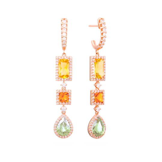 Colección Iconic, Diamante 1.04 Ct, Citrino Y Prasiolita, Colgantes