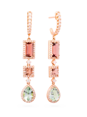 Colección Iconic, Diamante 1.04 Ct, Cuarzo Fume Y Prasiolita, Colgantes