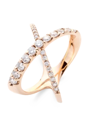 Colección Leaves And Crossed, Diamante 0.82 Ct, Cruces