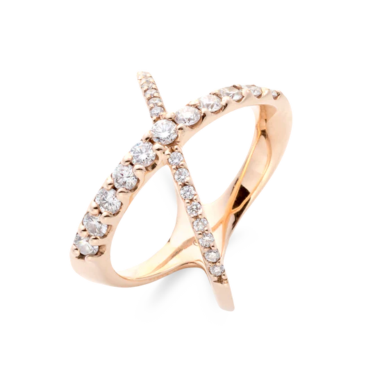 Colección Leaves And Crossed, Diamante 0.82 Ct, Cruces