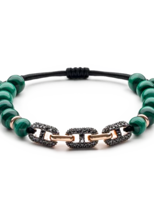 Colección Wolf Big Bracelets, Malaquita, Cuencas Grandes