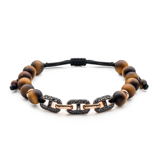 Colección Wolf Big Bracelets, Ojo De Tigre, Cuencas Grandes