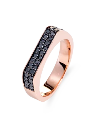 Colección Wolf Men Rings & Surf, Diamante Negro 0.49 Ct, Sellos