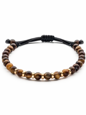 Colección Wolf Small Bracelets, Ojo De Tigre, Cuencas Pequeñas