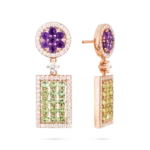 Colección Brave, Diamante 1.13 Ct, Peridoto Y Amatista, Colgantes