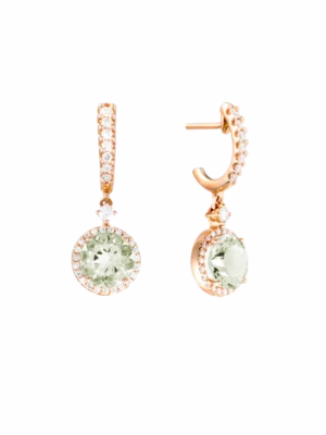 Colección Sunset, Diamantes 0.64 Ct, Prasiolita, Colgantes