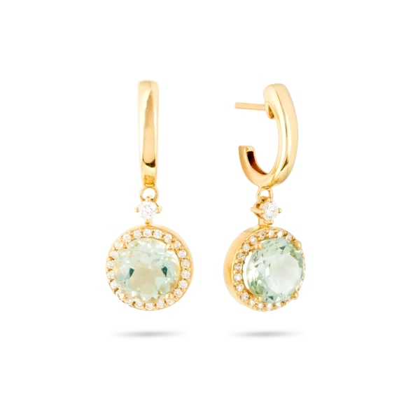 Colección Sunset, Diamante 0.35 ct, prasiolita, diseñador