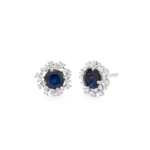 Colección Princess, Diamante 0.32 Ct, Zafiro, Botón