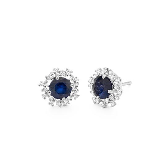 Colección Princess, Diamante 0.32 Ct, Zafiro, Botón