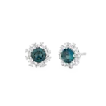 Colección Princess, Diamante 0.32 Ct, London Blue, Botón