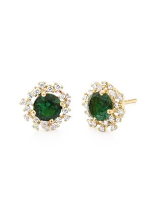 Colección Princess, Diamante 0.32 Ct, Esmeralda, Botón