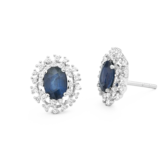 Colección Princess, Diamante 0.46 Ct, Zafiro, Botón