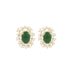 Colección Princess, Diamante 0.35 ct, esmeralda, botón