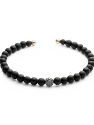 Colección Wolf Small Bracelets, Diamante Negro 0.47 Ct, Onix, Titanio