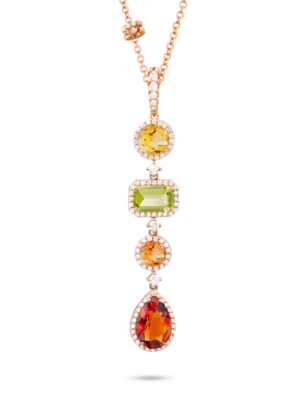 Colección Iconic, Diamante 0.60 Ct, Citrino Y Peridoto, Colgantes