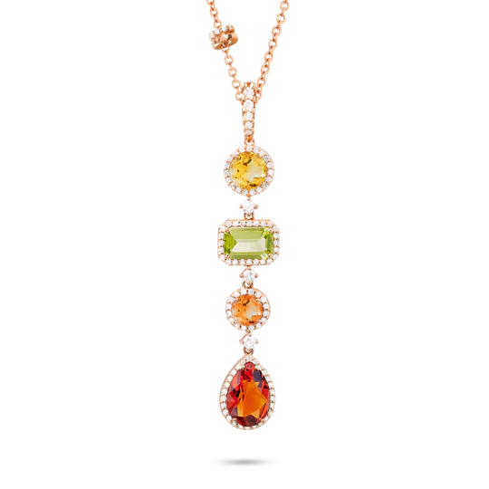 Colección Iconic, Diamante 0.60 Ct, Citrino Y Peridoto, Colgantes