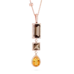 Colección Iconic, Diamante 0.71 Ct, Cuarzo Fume Y Citrino, Diseñador