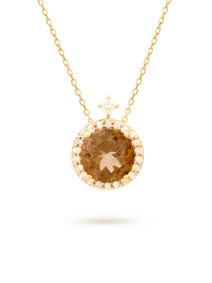 Colección Sunset, Diamante 0.19 Ct, Cuarzo Fume, Diseñador