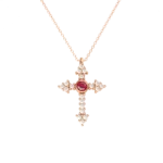 Colección Classics Crosses, Diamante 0.16 ct, rubi, cruces