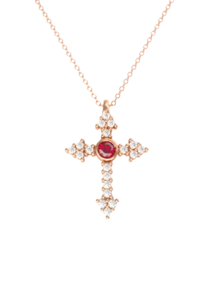 Colección Classics Crosses, Diamante 0.16 ct, rubi, cruces