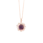 Colección Princess, Diamante 0.18 Ct, Amatista, Botón