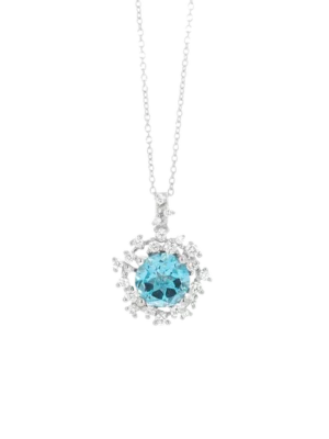 Colección Princess, Diamante 0.17 Ct, Topacio, Botón