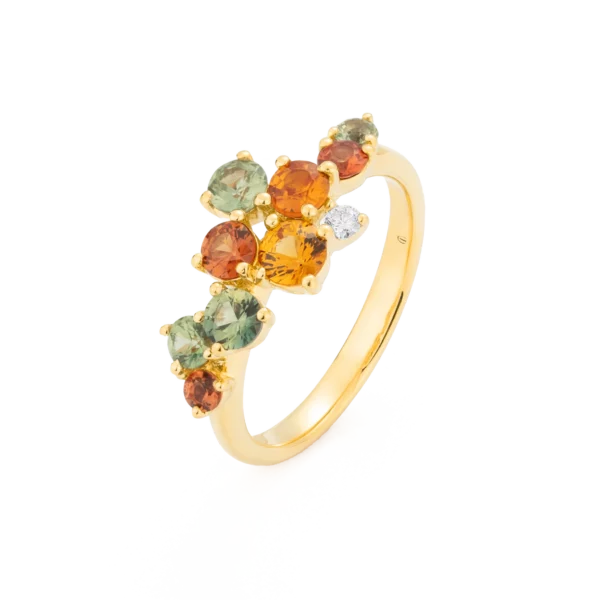 Colección Sunset, Diamante 0.04 Ct, Zafiro, Diseñador