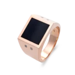 Colección Wolf Men Rings & Surf, Diamante 0.06 Ct, Onix, Sellos