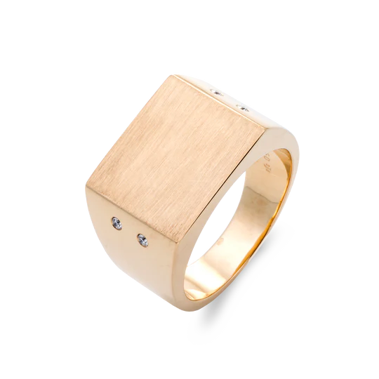 Colección Wolf Men Rings & Surf, Diamante 0.06 Ct, Sellos