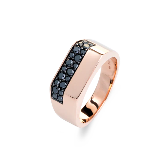 Colección Wolf Men Rings & Surf, Diamante Negro 0.71 Ct, Sellos