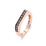 Colección Wolf Men Rings & Surf, Diamante Brown 0.42 Ct, Sellos