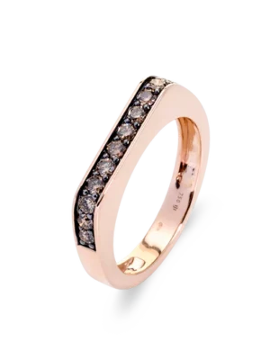 Colección Wolf Men Rings & Surf, Diamante Brown 0.42 Ct, Sellos