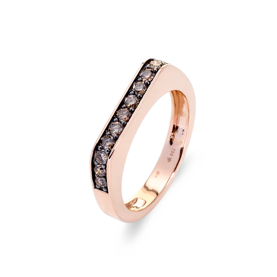 Colección Wolf Men Rings & Surf, Diamante Brown 0.42 Ct, Sellos