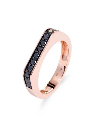 Colección Wolf Men Rings & Surf, Diamante Negro 0.44 Ct, Sellos